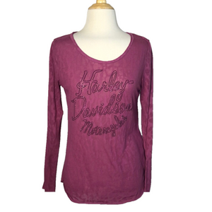 Genuine HARLEY-DAVIDSON Motorcyles Women Medium Long Sleeve Lightweight Top‎